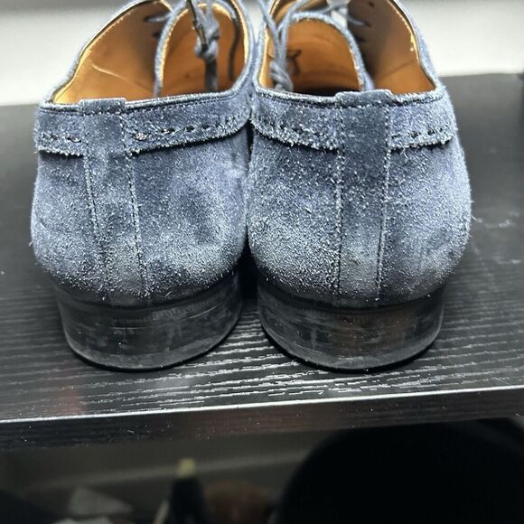 Magnanni "Tosi" Cap Toe Suede Leather Oxford, Navy, Men's 12 M - Picture 7 of 12